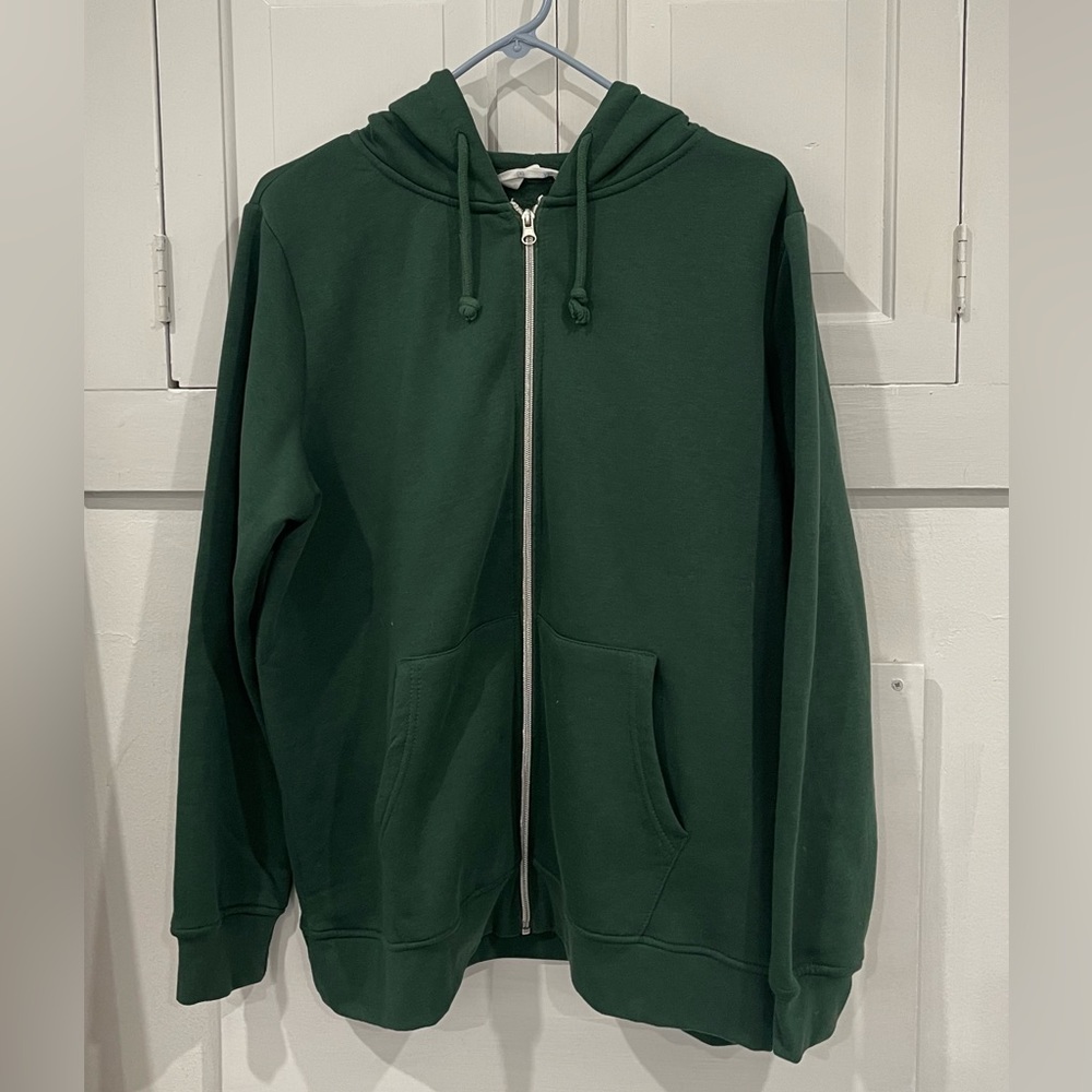 Dark green oversized hoodie
